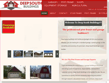 Tablet Screenshot of deepsouthgarages.com